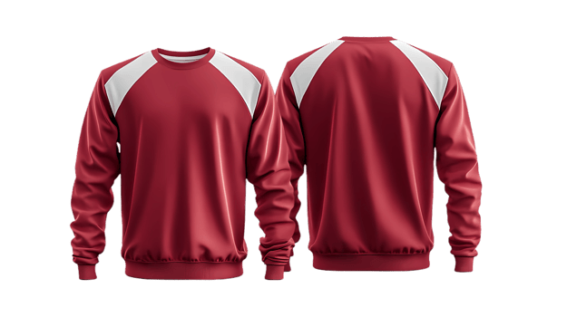 two red sweatshirts on a transparent background png