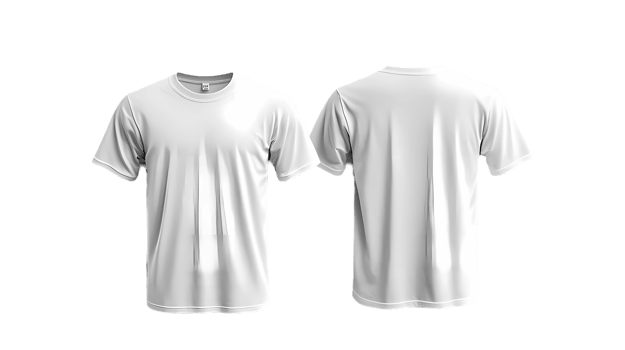 white t - shirt mockup template on transparent background png
