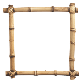 A square frame made out of bamboo sticks png