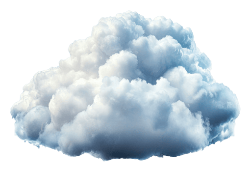 Soft white clouds floating in a clear blue sky png