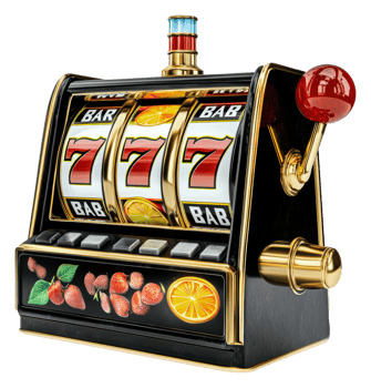 Bright vintage fruit symbol slot machine png