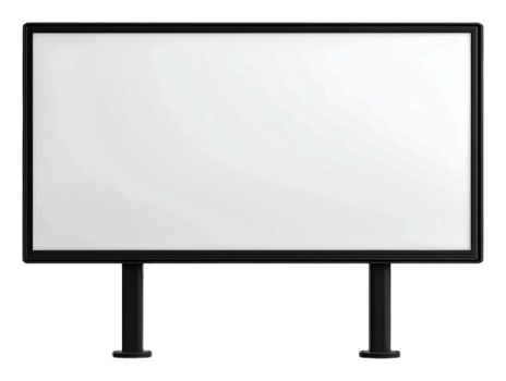 Empty billboard in urban setting png