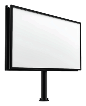 Empty ad board in clear view outdoors png