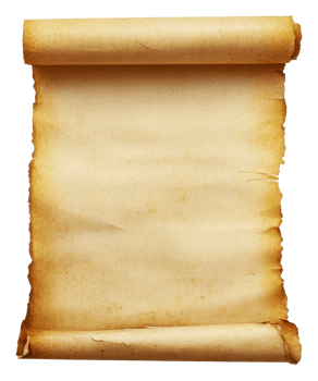 Ancient scroll on plain background png