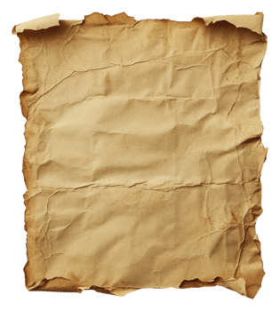 Brown textured vintage crumpled paper png