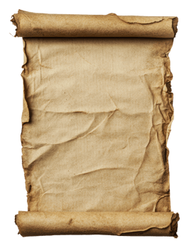 Antique textured parchment scroll png
