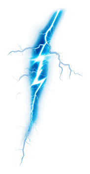 A lightning bolt is shown on a black background png