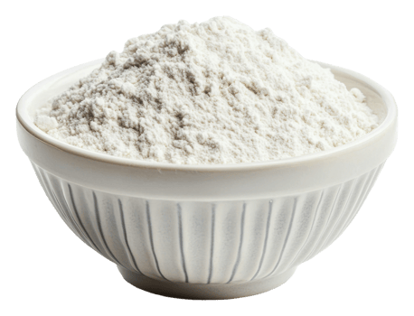 Flour in a bowl ready for baking at home png