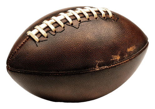 Classic leather football on a white background png