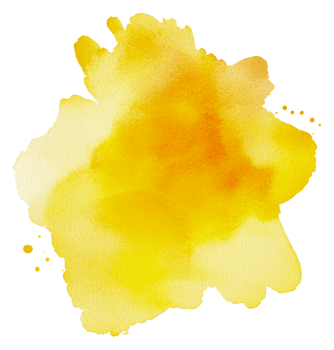 Yellow watercolor splash on white, cut out - stock . png