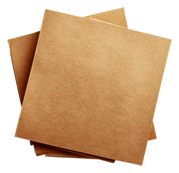Unmarked brown envelopes for mailing, cut out - stock . png