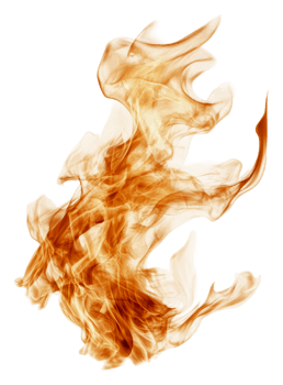 Dance of flames in an abstract fiery display, cut out - stock . png