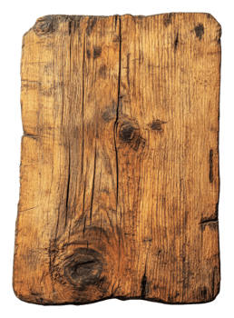 Reclaimed wood board for decor projects, cut out - stock . png
