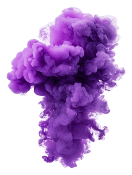 Purple smoke swirling against a white background, cut out - stock . png