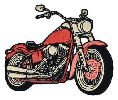 Stylish red motorcycle with great design, cut out - stock . png