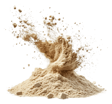 A pile of powder with a splash of water png