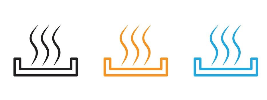 Heat icon Thin line illustration set vector