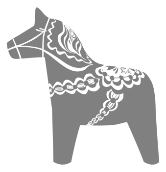 Silhouette of the A Dalecarlian horse or dalahast, Dala horse is a traditional carved, painted wooden statue of a horse originating in the Swedish province of Dalarna, Dalecarlia. png