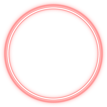 Red circular neon ring png
