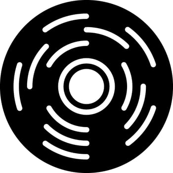 Solid black icon for vinyl vector