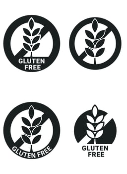 No Sign Wheat Gluten Free Allergen vector