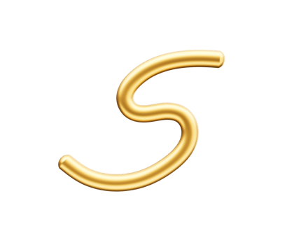 3d Golden Shiny Capital Letter S Alphabet S Rounded Inflatable Font 3d Illustration png
