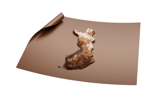 Map Of Finland Old Style Brown On Unrolled Map Paper Sheet 3d illustration png