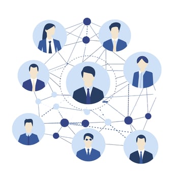 network of business people vector