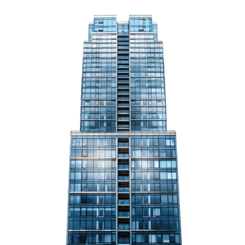 A tall building with windows on the top png