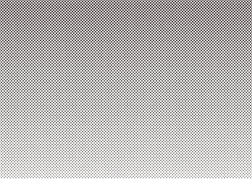 Horizontally Repeatable Seamless Monochrome Gradation Screen Tones Isolated On A White Background. vector