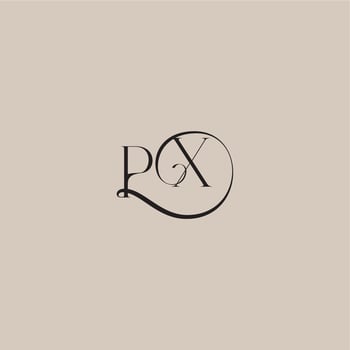 monogram wedding logo elegant and luxury style PX dinamyc curvy initial concept letter vector