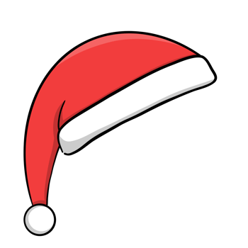 Red Santa Claus Hat Cartoon Image png