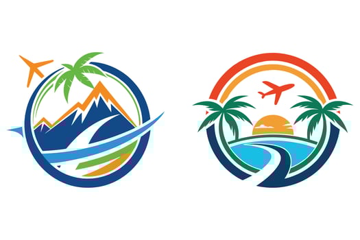 Easily Customizable Tour and Travel Logo Illustration vector