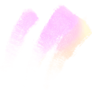 A raw Pink and Yellow gradient brush stroke with hand drawn grunge edges png