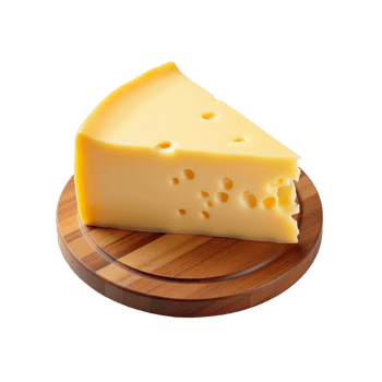 cheese slice on wooden plate png