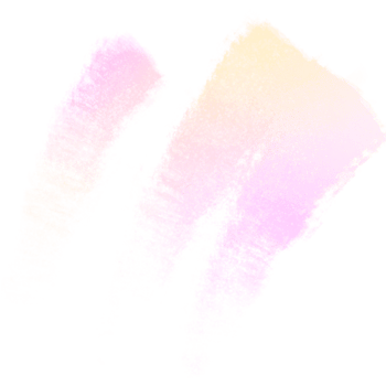 Hand drawn Pink Yellow gradient brush strokes blending into textured rough grunge marks png
