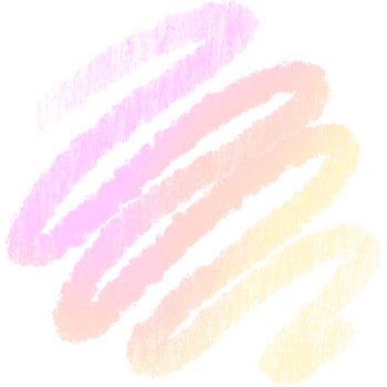 Hand drawn Pink Yellow gradient brush strokes with textured rugged grunge inspired marks png