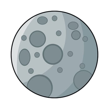 illustration of full moon vector