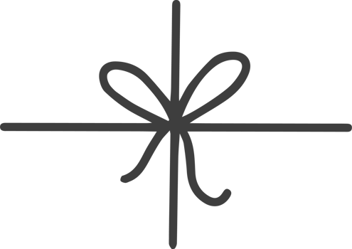 Ribbon bow with knot for present decoration and gift box package. Simple hand drawn string and outline minimal ropes. Thin cute decoration with twine tinsel and yarn with loops. Holiday design png