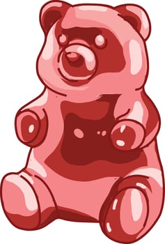 illustration of gummy bear candy vector
