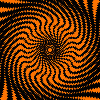 Psychedelic hypnotic spiral pattern for Halloween vector