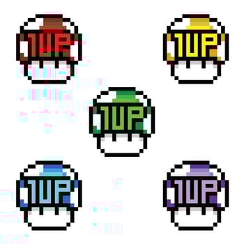 Power Level Up Mushroom vector