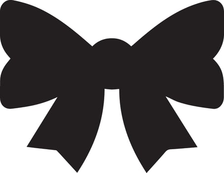 a black bow on a white background vector