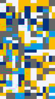 A blue, yellow and gray pattern with squares vector