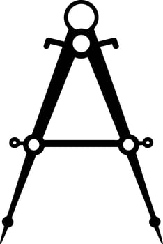 Math Compass Silhouette vector