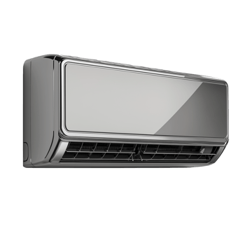 Modern wall-mounted air conditioning unit with a sleek design isolated on a transparent background png