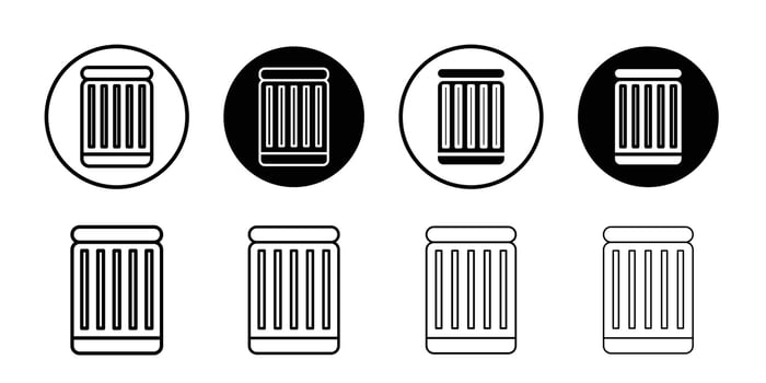 Delete icon logo set vector