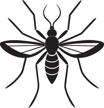 mosquito silhouette illustration vector
