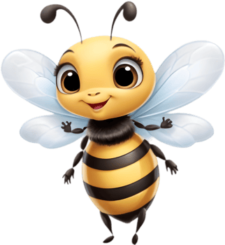 Endearing Bee Character for Kids YouTube Channels. . png