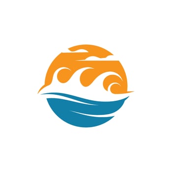 Water Wave symbol and icon Logo Template vector